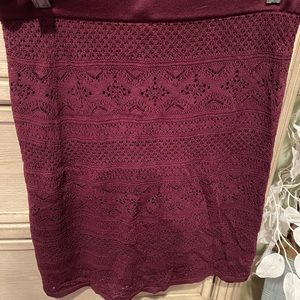 Sweater Burgundy Pencil Skirt xxs